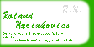 roland marinkovics business card